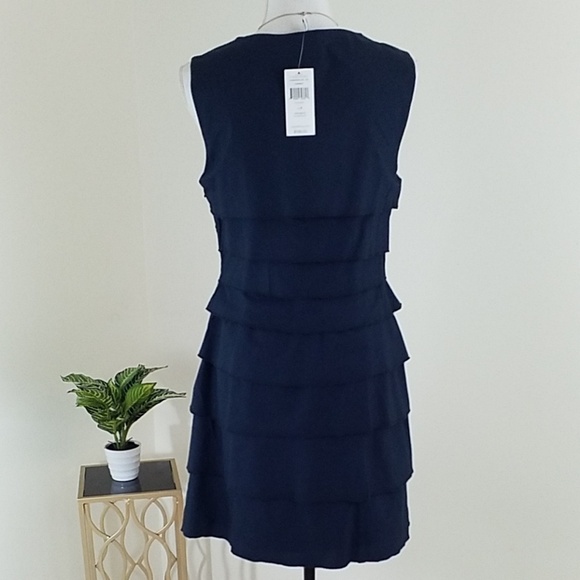 Max and Cleo~Sz 8~Navy Blue Ruffle Dress NWT. - Picture 7 of 11